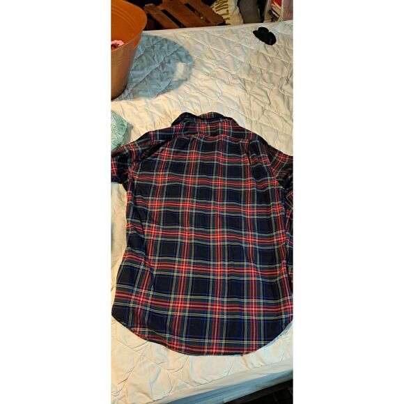 Polo Ralph Lauren Slim Fit Size Large Christmas Shirt Plaid Button Up - Picture 4 of 5